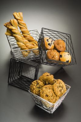 Birdsnest Basket Black 6'' 12 per case