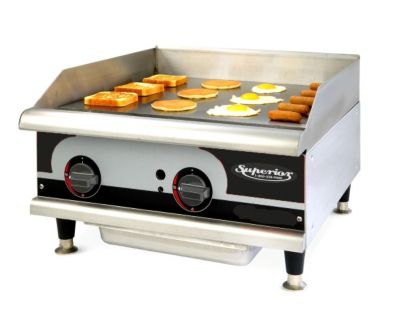 Superior 24'' Thermostatic Control Gas Griddle Two Burner