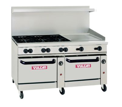 60'' Vulcan Endurance 6 Burner Range with 24'' Griddle