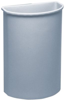 Half Round Waste Receptacle Grey