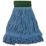 Looped End Mop Economy, Wide Band Small Blue - STOCKED ITEM