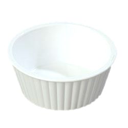 SAN Plastic Ramekin White Fluted Sides 4-1/2 oz. 48 per case