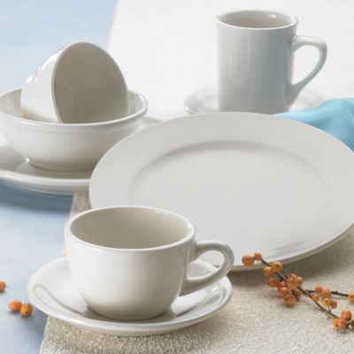 Duchess, Saucer, Wide Rim Eggshell White 6-1/8'', 36 per case.