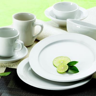 White White, Narrow Rim Oval Platter Bright White 11-1/2'' 1 Dozen per case