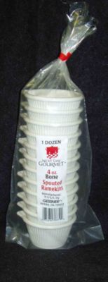 Spouted Ramekin 4 oz. Bone 1 Dozen per case