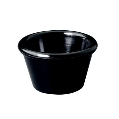 2 Oz. Black, Smooth Melamine Ramekins: Dozen, 12 per bag