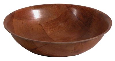 Woven Wood Flat Bottom Parquet Bowl Parquet Bowl 8'' Mahogany 12 per case