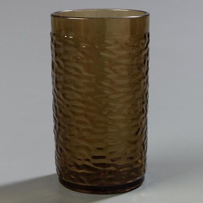 Pebble Optic Plastic Tumbler, 12 oz. Smoke, 24 per case