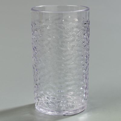 Pebble Optic Plastic Tumbler, 9-1/2 oz. Clear, 24 per case