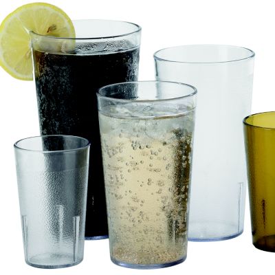 Stackable Plastic Tumbler, Clear, 16 oz. 6 Dozen per case