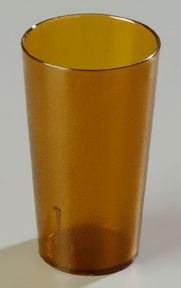 Stackable Plastic Tumbler, 12 oz. 6 Dozen per case, Amber