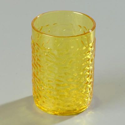 Pebble Optic Plastic Tumbler, 5 oz. Yellow, 24 per case