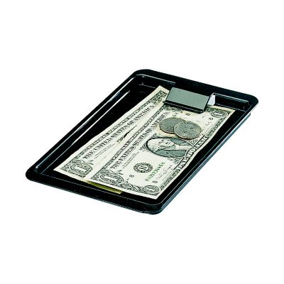 Tip Tray Black With Check Holder 4-3/8'' x 7-3/4''