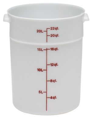 Round Storage Container 22 Quart White