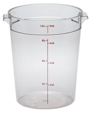 Round Storage Container 8 Quart Clear