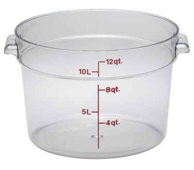 Round Storage Container 12 Quart Clear