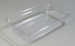 Clear Top Notch Food Pan Full Size - 4'' deep Clear - STOCKED ITEM