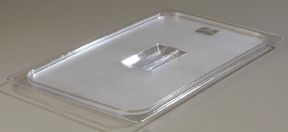 Clear Top Notch Food Pan Full Size - Solid Cover Clear 6 per case