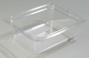 Clear Top Notch Food Pan Half Size - 4'' deep Clear - STOCKED ITEM