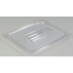 Clear Top Notch Food Pan Half Size - Solid Cover Clear 6 per case