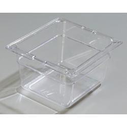 Clear Top Notch Food Pan Sixth Size - 4'' deep Clear - STOCKED ITEM