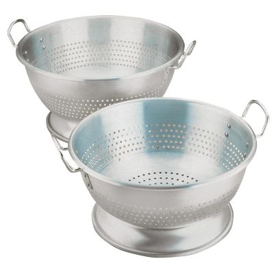 Heavy Duty Commercial Aluminum Colander 11 Quart 15'' diameter, 5-3/4''D