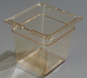 Hi-Heat Top Notch Food Pan Fourth Size - 6'' deep Amber