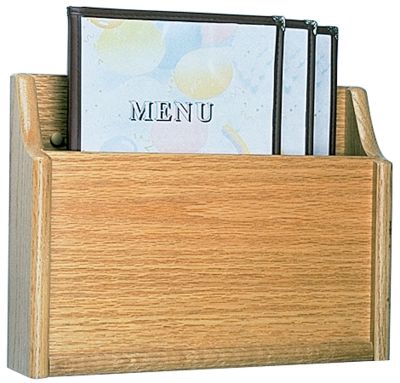 Oak Wall Menu/File Rack - STOCKED ITEM