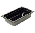 Hi-Heat Top Notch Food Pan Fourth Size - 2-1/2'' deep Black