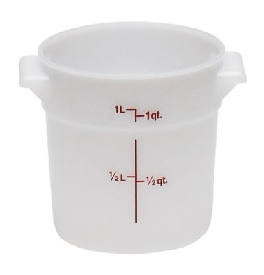 Round Storage Container 1 Quart White 12 per case