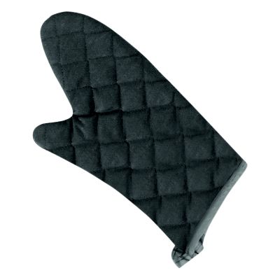 Next Day Gourmet Oven Mitt 15'' Black Pyrotex Pair