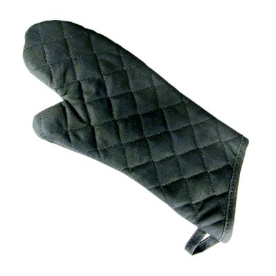 Next Day Gourmet Oven Mitt 17'' Black Pyrotex Pair
