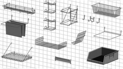 SMARTWALL Storage System Chrome Hook