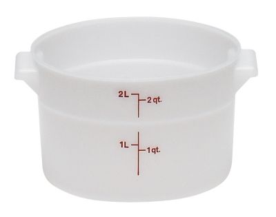 Round Storage Container 2 Quart White - STOCKED ITEM