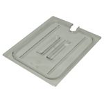 Camwear Food Pan, Notched Cover Half Size - Clear