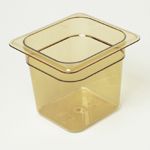H-Pans Food Pan Sixth Size - 6 Deep Amber - STOCKED ITEM