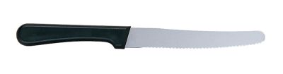 Steak Knife Black Plastic Handle, Round End Blade 4-3/4'' Blade 1 Dozen per case