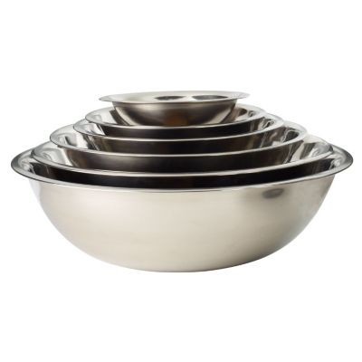 Standard Weight Stainless Steel Mixing Bowl 3/4 Quart 6-1/2'' diameter