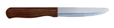 Steak Knife Jumbo Teakwood Handle 5'' Blade 1 Dozen per case