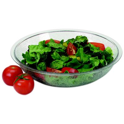 Clear Pebbled Polycarbonate Round Bowl 6'' diameter Clear 12 per case