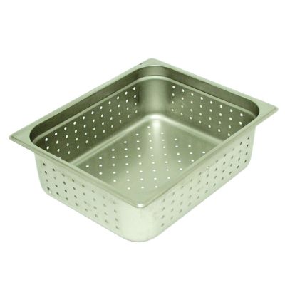 Perforated Pan Half Size- 10-1/4''W x 4''D x 12-5/8''L