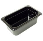 H-Pans Food Pan Fourth Size - 4 Deep Black - STOCKED ITEM
