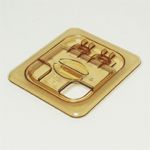 H-Pans Food Pan, Hinged Cover Sixth Size - Amber