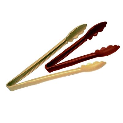 Scalloped Utility Tong Reddish-Brown 9 ''