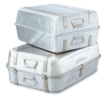 Aluminum Bakeware Double Roaster 20-1/8'' x 16-1/8'' x 9''