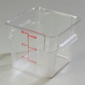Storplus Square Storage Container 6 Quart Clear