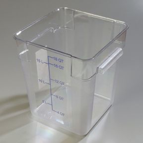 Storplus Square Storage Container 18 Quart Clear