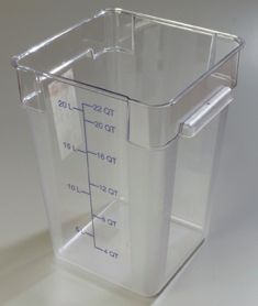 Storplus Square Storage Container 22 Quart Clear