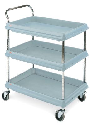 Utility Cart Deep Ledge Three-Shelf 20'' x 30'' With Mircoban Protection