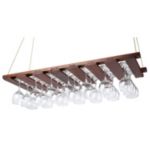 Versatile Glass Rack 28 Glass Walnut Finish - STOCKED ITEM
